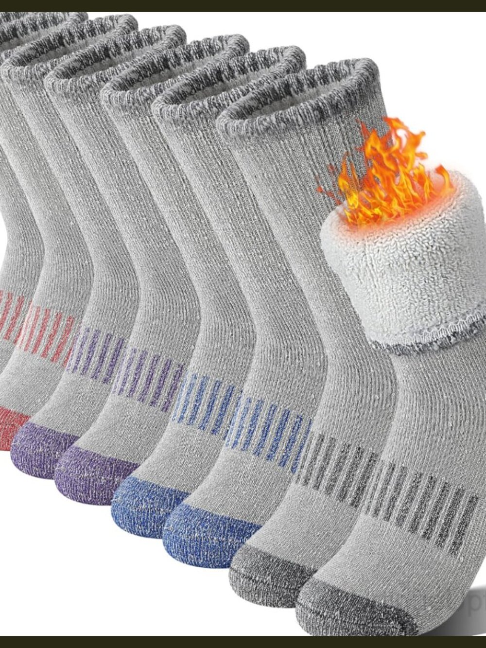 Kids Merino Wool Hiking Socks 4 Pairs Boys Girls Toddler Crew